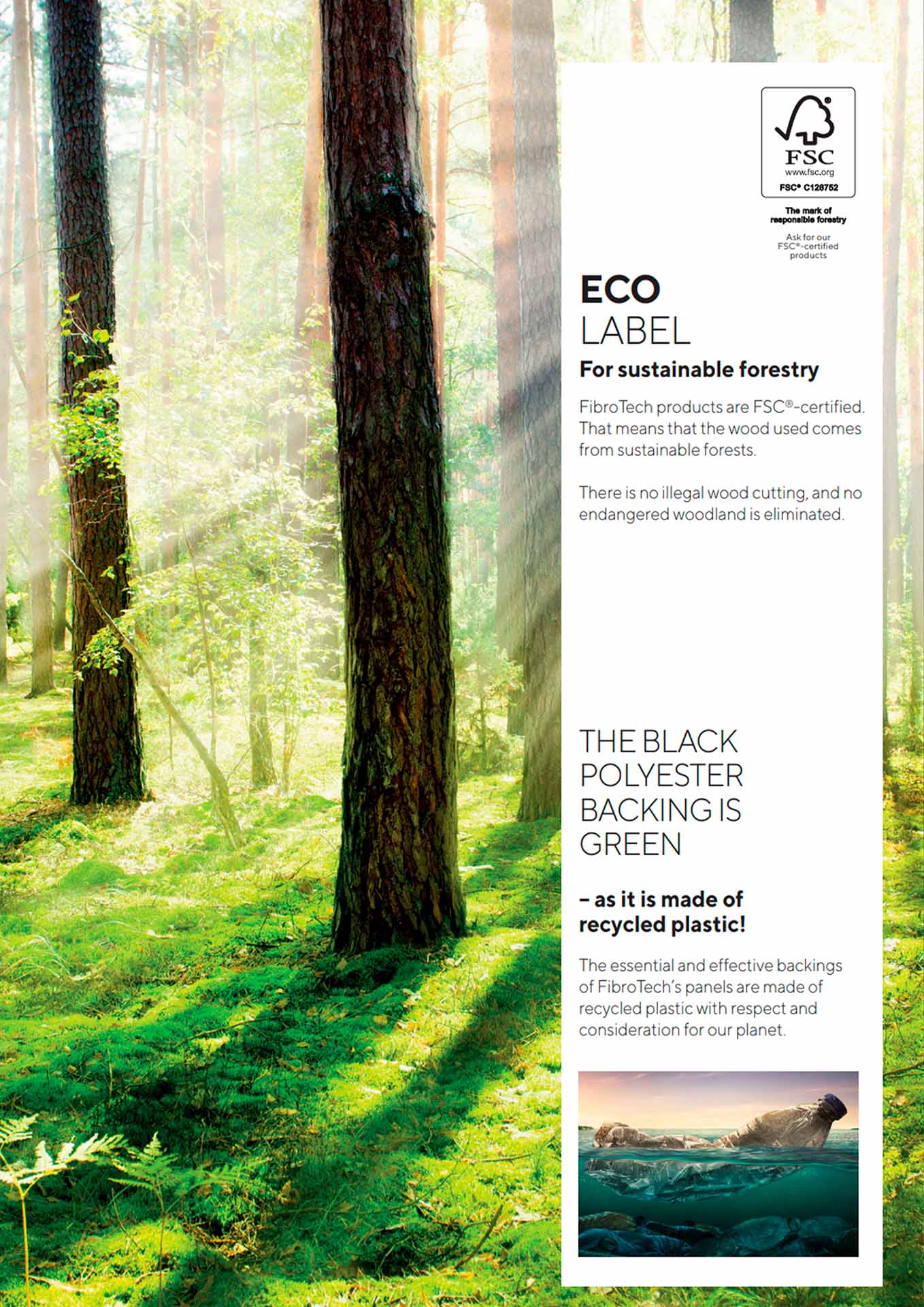 FibroTech Eco Label med FSC®-certificering